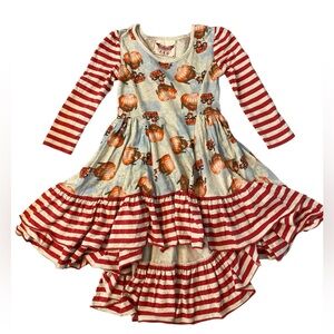 Paper Wings Hot Air Balloon Cotton Knit Girls Dress Size 4